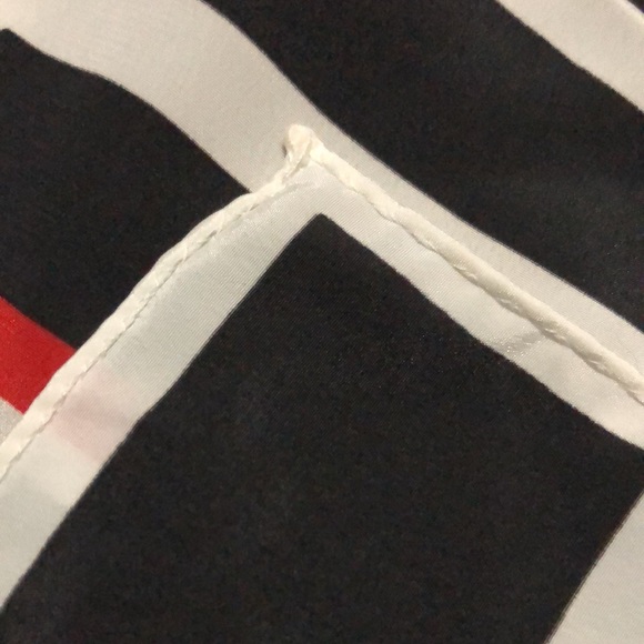 Vintage Vera Neumann Rectangular Scarf-46x10-Red/Black/White-EUC - Picture 8 of 11